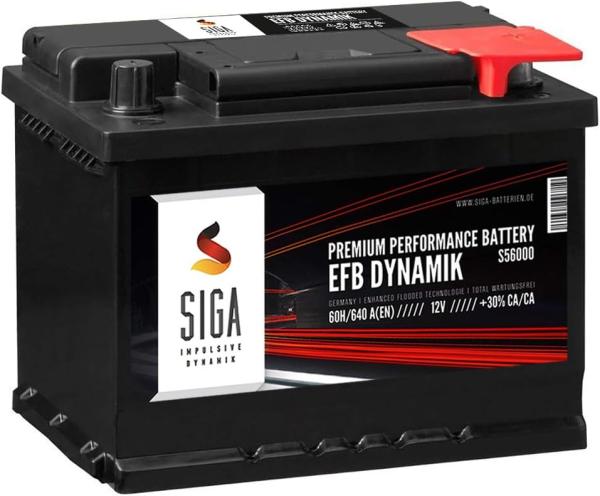 SIGA EFB Dynamik Autobatterie 60Ah 12V